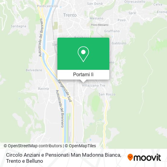Mappa Circolo Anziani e Pensionati Man Madonna Bianca