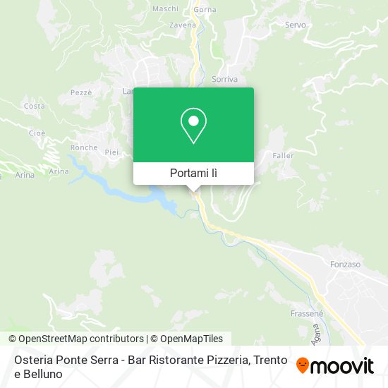 Mappa Osteria Ponte Serra - Bar Ristorante Pizzeria