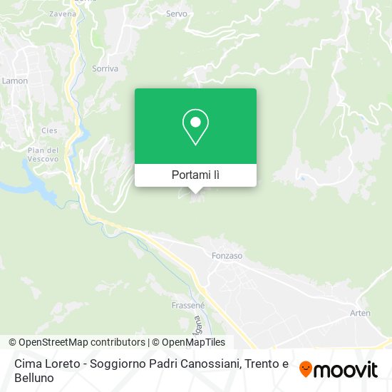 Mappa Cima Loreto - Soggiorno Padri Canossiani