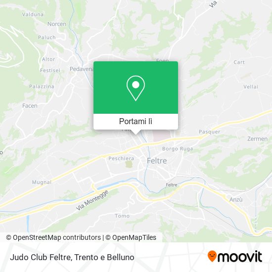 Mappa Judo Club Feltre