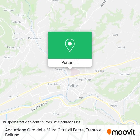 Mappa Aociazione Giro delle Mura Citta' di Feltre