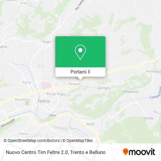 Mappa Nuovo Centro Tim Feltre 2.0