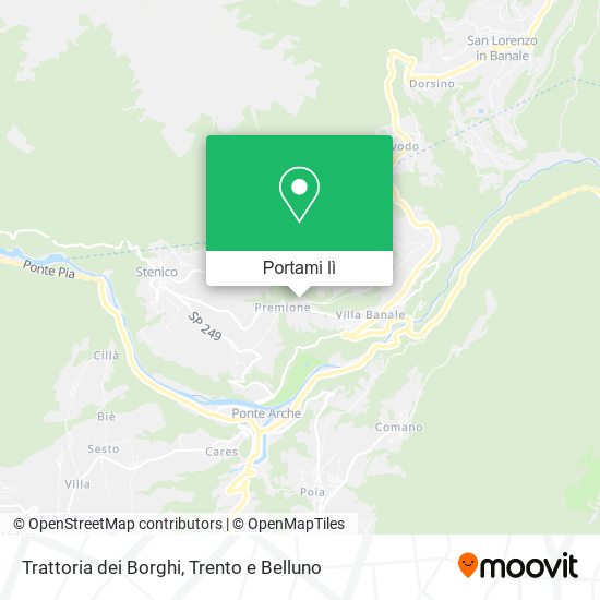 Mappa Trattoria dei Borghi