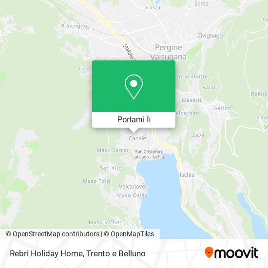 Mappa Rebrì Holiday Home