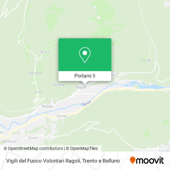 Mappa Vigili del Fuoco Volontari Ragoli