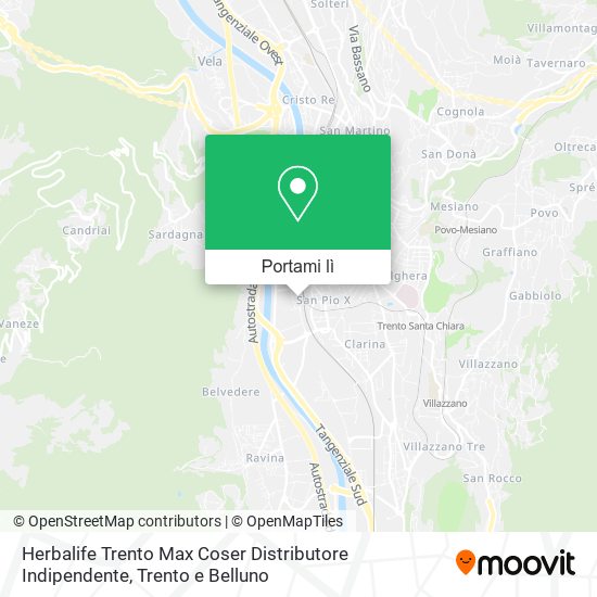 Mappa Herbalife Trento Max Coser Distributore Indipendente