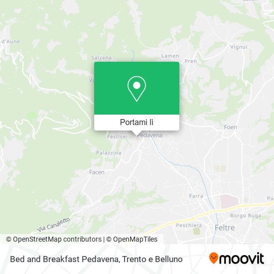 Mappa Bed and Breakfast Pedavena