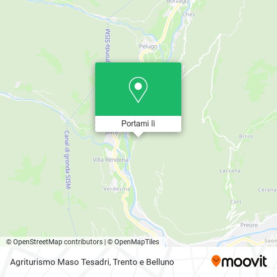 Mappa Agriturismo Maso Tesadri