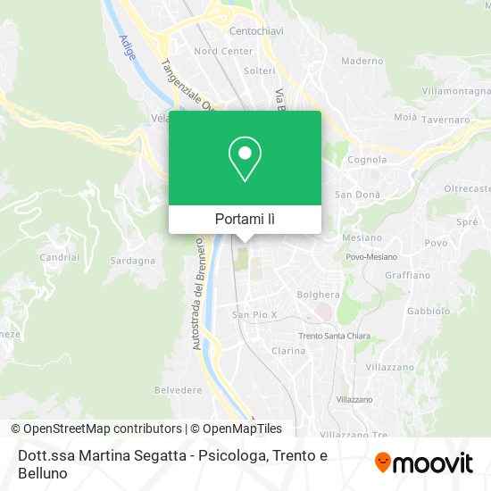 Mappa Dott.ssa Martina Segatta - Psicologa