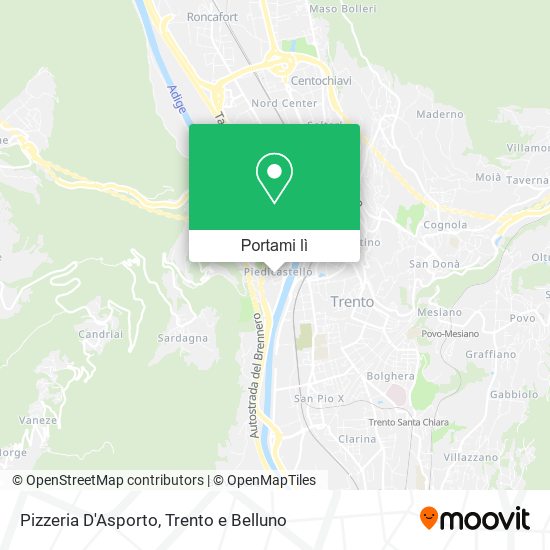 Mappa Pizzeria D'Asporto