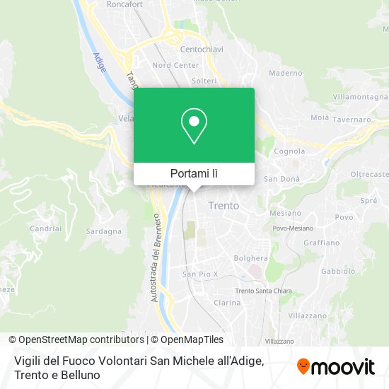 Mappa Vigili del Fuoco Volontari San Michele all'Adige