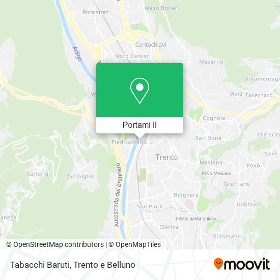 Mappa Tabacchi Baruti