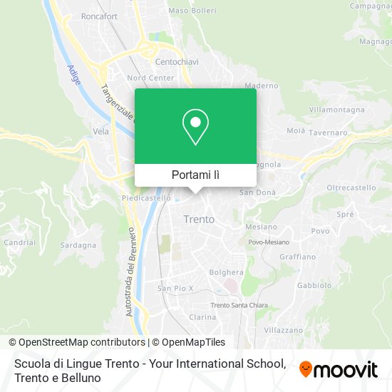 Mappa Scuola di Lingue Trento - Your International School