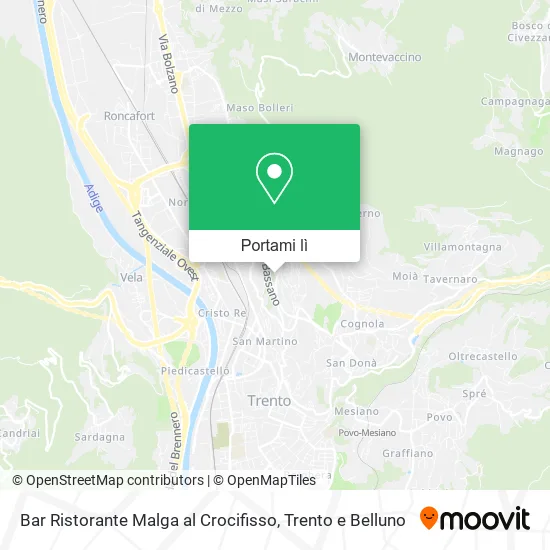 Mappa Bar Ristorante Malga al Crocifisso