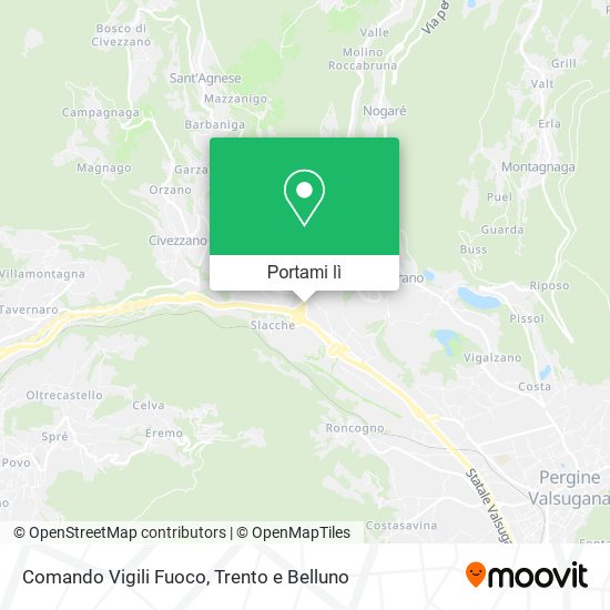 Mappa Comando Vigili Fuoco