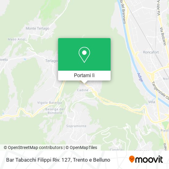 Mappa Bar Tabacchi Filippi Riv. 127