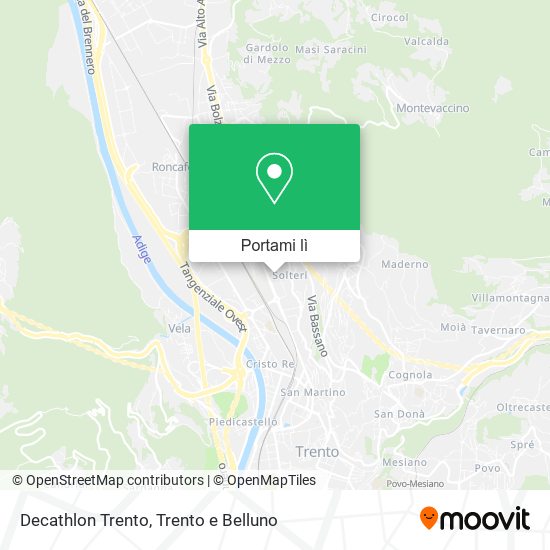 Mappa Decathlon Trento