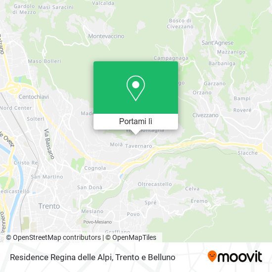 Mappa Residence Regina delle Alpi