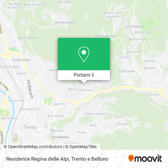 Mappa Residence Regina delle Alpi