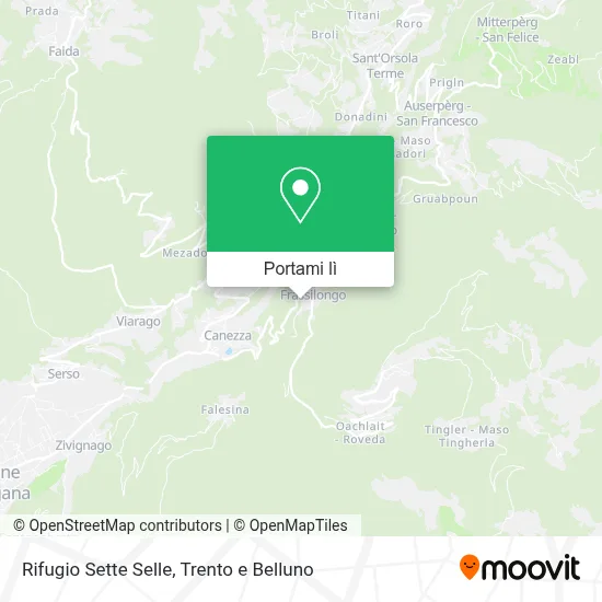 Mappa Rifugio Sette Selle