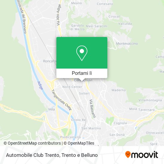 Mappa Automobile Club Trento