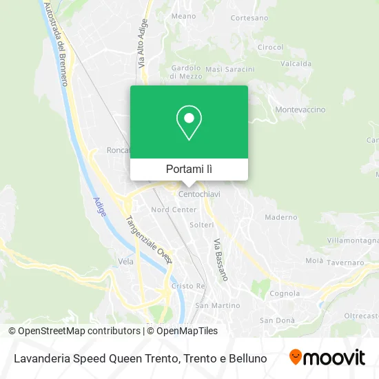 Mappa Lavanderia Speed Queen Trento
