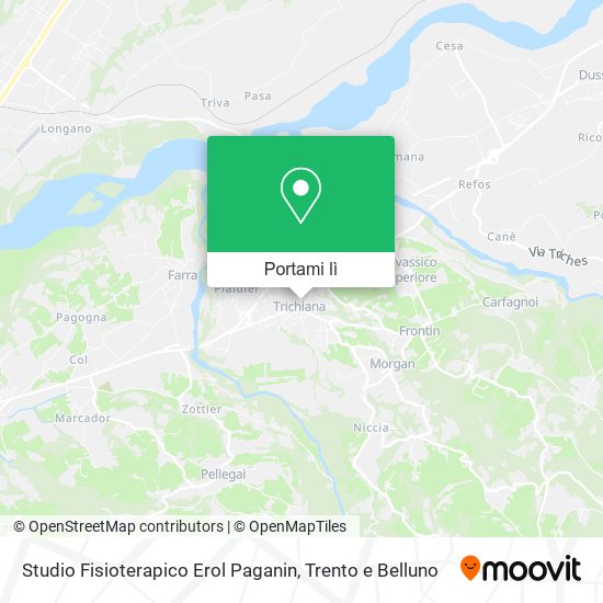 Mappa Studio Fisioterapico Erol Paganin