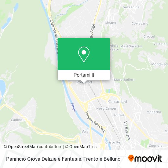 Mappa Panificio Giova Delizie e Fantasie