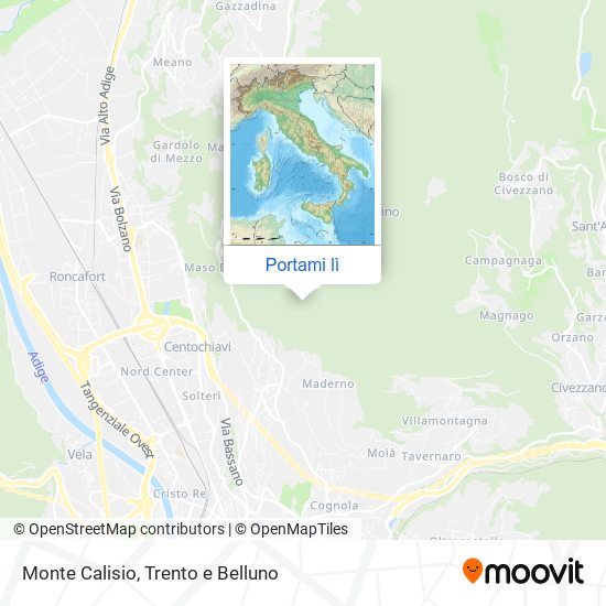 Mappa Monte Calisio