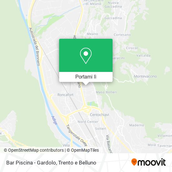 Mappa Bar Piscina - Gardolo