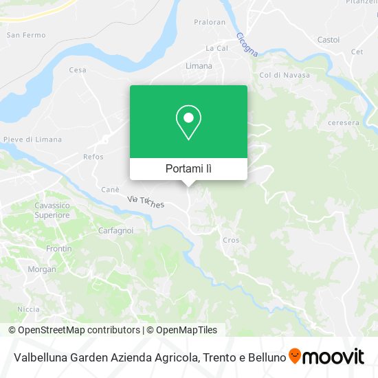 Mappa Valbelluna Garden Azienda Agricola