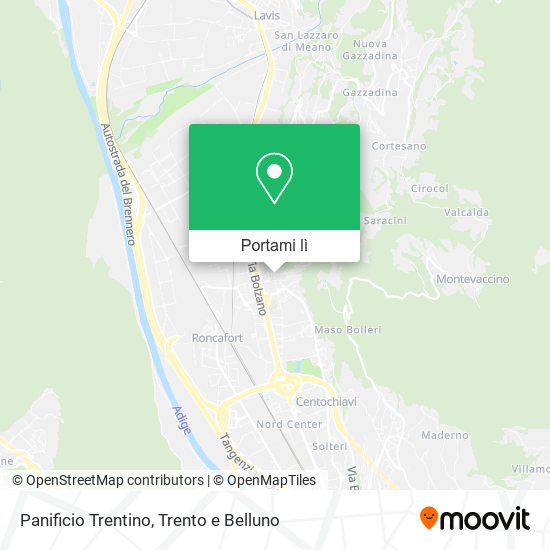 Mappa Panificio Trentino