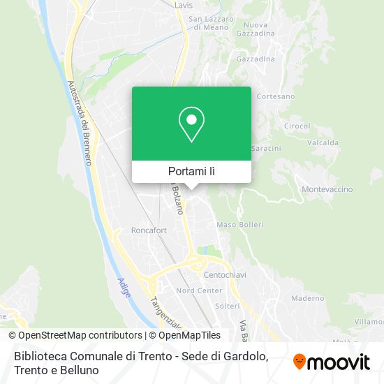 Mappa Biblioteca Comunale di Trento - Sede di Gardolo