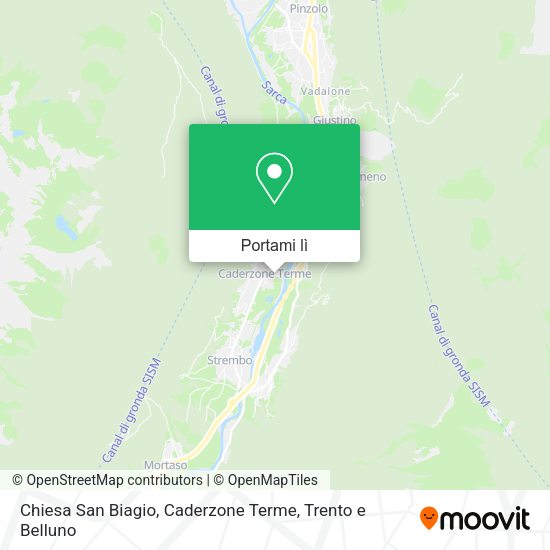 Mappa Chiesa San Biagio, Caderzone Terme