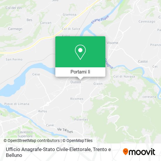 Mappa Ufficio Anagrafe-Stato Civile-Elettorale