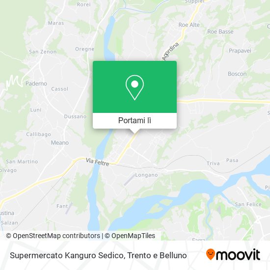 Mappa Supermercato Kanguro Sedico