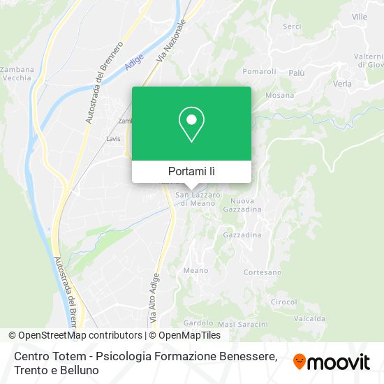 Mappa Centro Totem - Psicologia Formazione Benessere