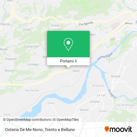 Mappa Osteria De Me Nono