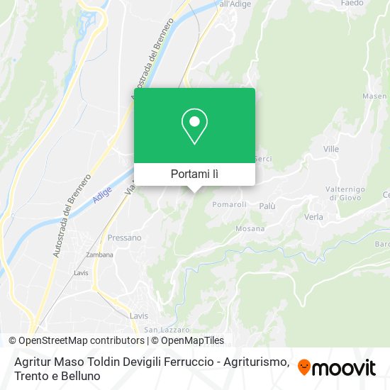 Mappa Agritur Maso Toldin Devigili Ferruccio - Agriturismo