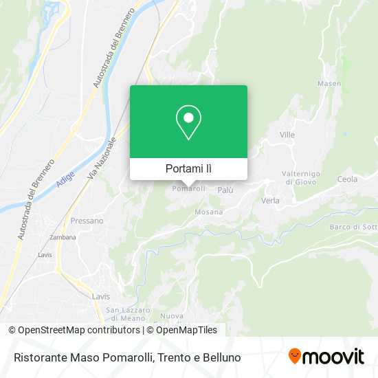 Mappa Ristorante Maso Pomarolli