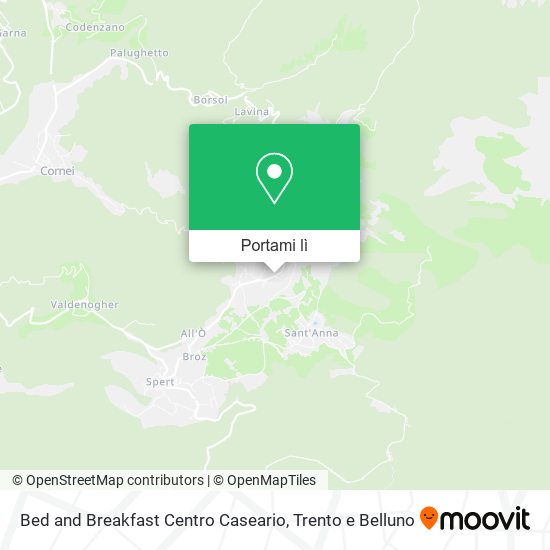Mappa Bed and Breakfast Centro Caseario