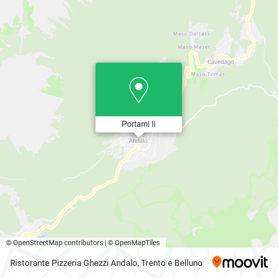Mappa Ristorante Pizzeria Ghezzi Andalo