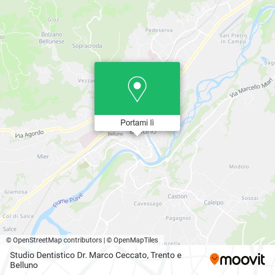 Mappa Studio Dentistico Dr. Marco Ceccato