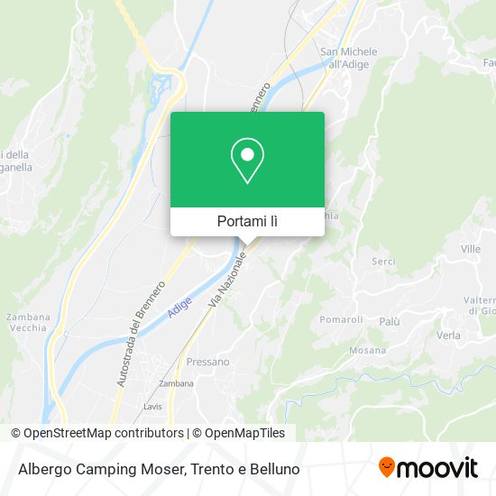 Mappa Albergo Camping Moser