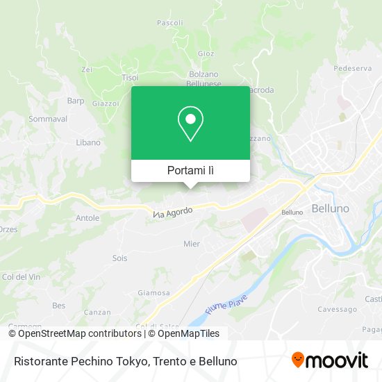 Mappa Ristorante Pechino Tokyo