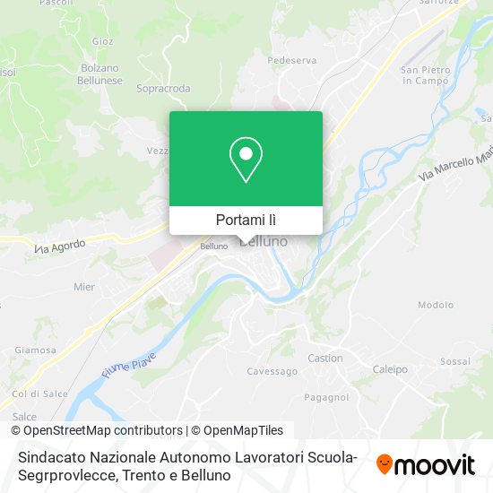 Mappa Sindacato Nazionale Autonomo Lavoratori Scuola-Segrprovlecce
