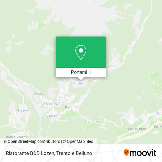 Mappa Ristorante B&B Lozen