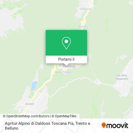 Mappa Agritur Alpino di Daldoss Toscana Pia
