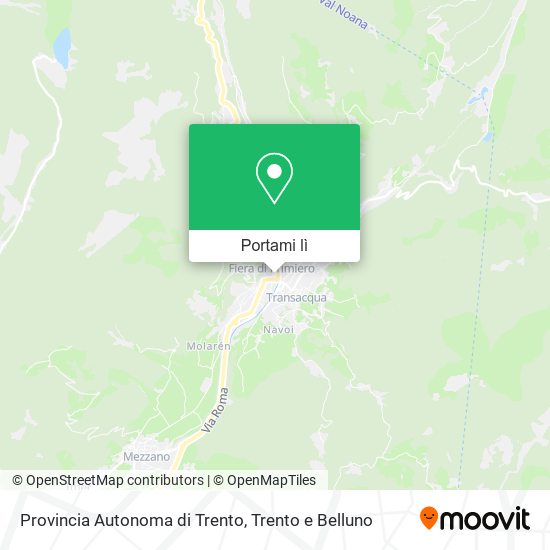 Mappa Provincia Autonoma di Trento