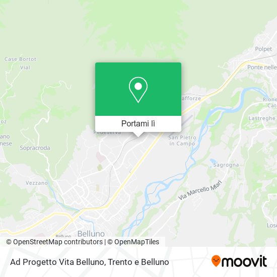 Mappa Ad Progetto Vita Belluno